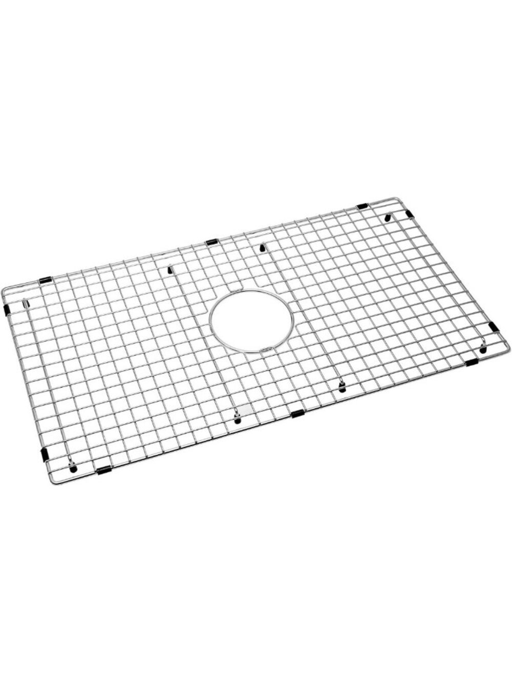 29.5” x 15.5” Sink Bottom Grid Protector with Centered Drain & Corner Radius